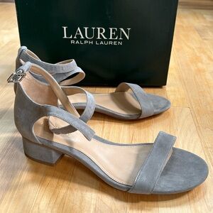 Suede wedge heel “Betha” sandal size 10B by Ralph Lauren